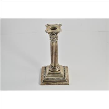Sterling Silver 1826 Birmingham Corinthian Pillar Candle Stick