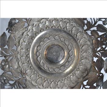 Sterling Silver 1835 Joseph Willmore Ornate Floral Basket