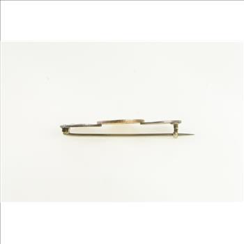Sterling Silver 1857-97 US Canadian Coin Solid Gold Pin/Brooch