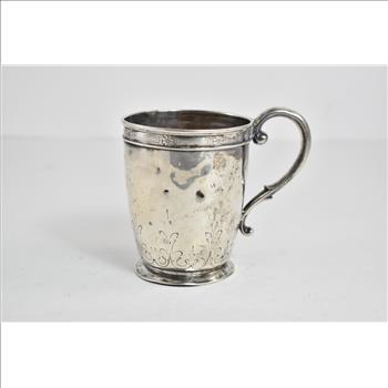 Sterling Silver 1870's Ball Black & Co Ornate Baby Cup