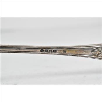 Sterling Silver 1873 H J Lias & Son London Floral Serving Ladle 13