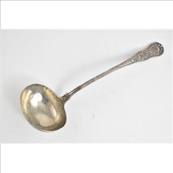 Sterling Silver 1873 H J Lias & Son London Floral Serving Ladle 13