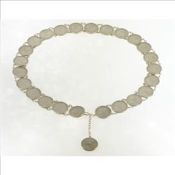 Sterling Silver 1879-1921 Morgan Silver Dollar Coin Belt