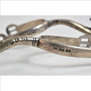 Sterling Silver 1880 Samuel Whitford II Officers Spurs