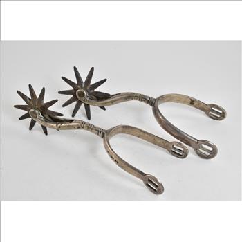 Sterling Silver 1880 Samuel Whitford II Officers Spurs