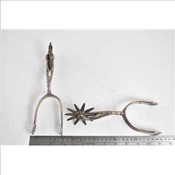 Sterling Silver 1880 Samuel Whitford II Officers Spurs