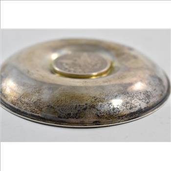 Sterling Silver 1881 Morgan Silver Dollar Coin Ash Tray