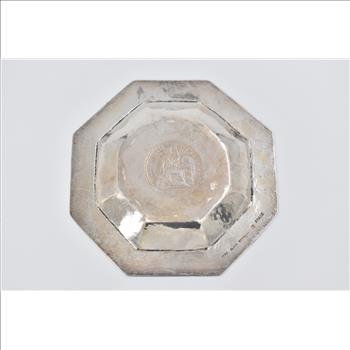 Sterling Silver 1883 Peruvian 1 Sol Coin Candy Bowl