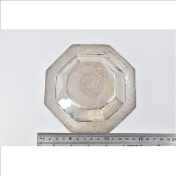 Sterling Silver 1883 Peruvian 1 Sol Coin Candy Bowl