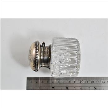 Sterling Silver 1894 Gorham Monogram Lidded Inkwell