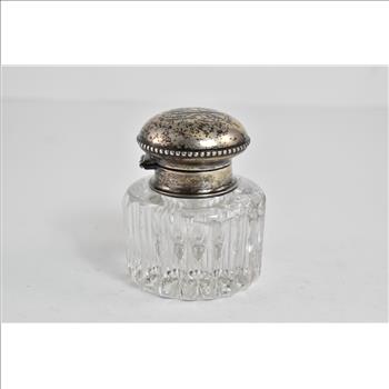 Sterling Silver 1894 Gorham Monogram Lidded Inkwell