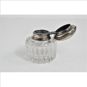 Sterling Silver 1894 Gorham Monogram Lidded Inkwell