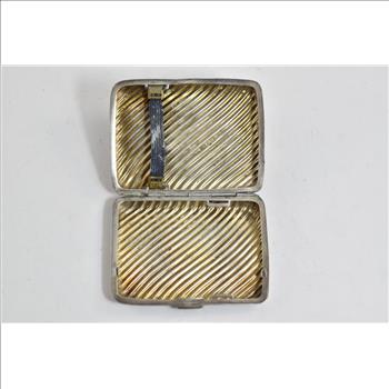 Sterling Silver 1899 James Dixon & Sons Grooved Cigarette Case
