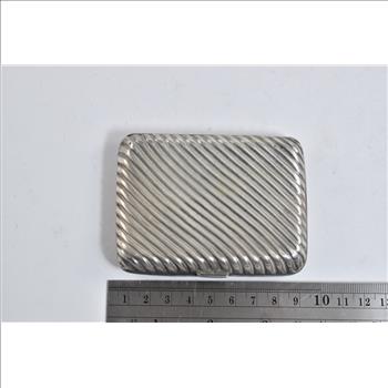 Sterling Silver 1899 James Dixon & Sons Grooved Cigarette Case