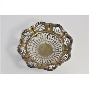 Sterling Silver 1913 Pierced Art Deco Ornate Bowl
