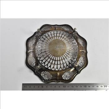 Sterling Silver 1913 Pierced Art Deco Ornate Bowl