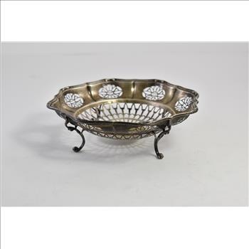 Sterling Silver 1913 Pierced Art Deco Ornate Bowl