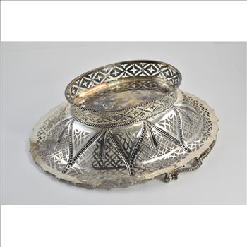 Sterling Silver 1917 Crichton Brothers London Fruit Bowl Basket