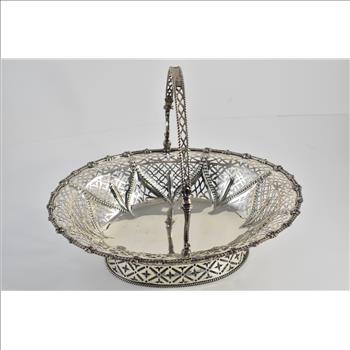 Sterling Silver 1917 Crichton Brothers London Fruit Bowl Basket