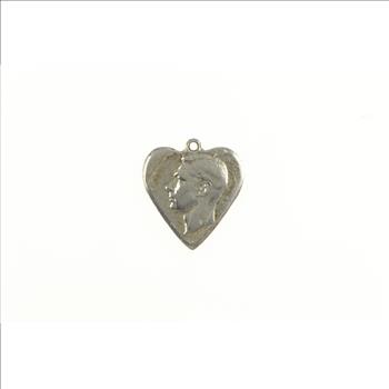 Sterling Silver 1943 Australian Coin Love Token Heart Charm/Pendant