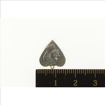 Sterling Silver 1943 Australian Coin Love Token Heart Charm/Pendant