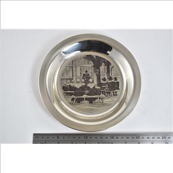Sterling Silver 1950 The Franklin Mint Thanksgiving Plate