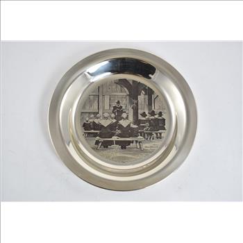 Sterling Silver 1950 The Franklin Mint Thanksgiving Plate