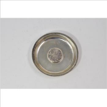 Sterling Silver 1963 Greek 30 Drachmai Coin Ash Tray