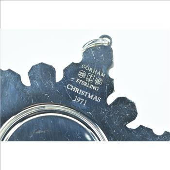 Sterling Silver 1971 Gorham Christmas Snow Flake Ornament