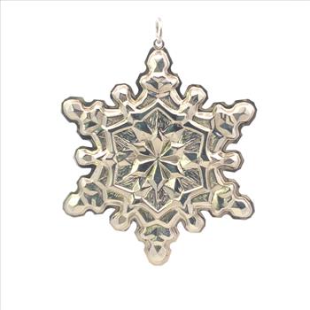 Sterling Silver 1971 Gorham Snowflake Star Christmas Ornament Ornament