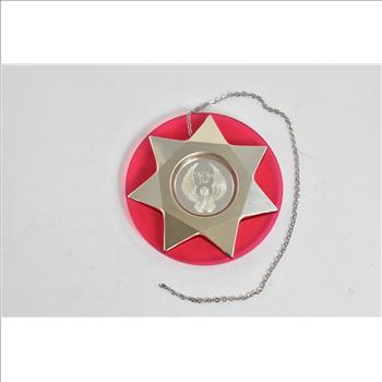 Sterling Silver 1972 Franklin Mint Lucite King of Israel Christmas Ornament