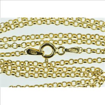 Sterling Silver 1.9mm Classic Vintage Rolo Link Chain Necklace 16