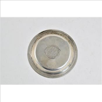 Sterling Silver 20 Kurush Turkish Coin Vintage Plate Dish