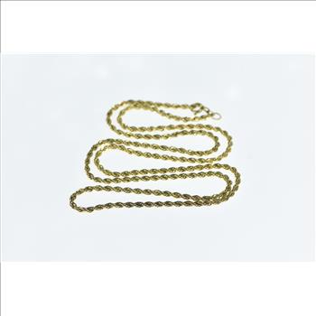 Sterling Silver 2.2mm Rope Link Classic Woven Chain Necklace 24