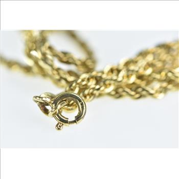 Sterling Silver 2.2mm Rope Link Classic Woven Chain Necklace 24