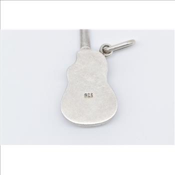 Sterling Silver 3D Articulated Guitar String Instrument Charm/Pendant