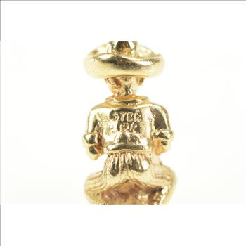 Sterling Silver 3D Bahamian Drummer Bongo Congo Drum Charm/Pendant