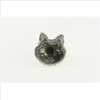 Sterling Silver 3D Dog Wolf Head Game Piece Pet