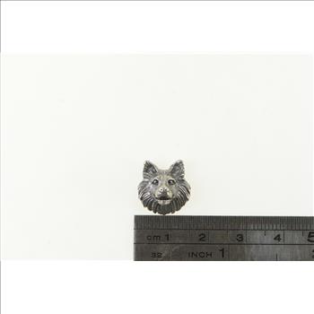 Sterling Silver 3D Dog Wolf Head Game Piece Pet