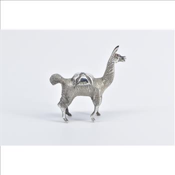 Sterling Silver 3D Llama Alpaca Peruvian Animal Figurine