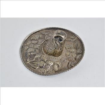 Sterling Silver 3D Mexican Sombrero Traditional Hat