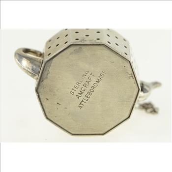 Sterling Silver 3D Tea Pot Tea Infuser Kettle Amcraft