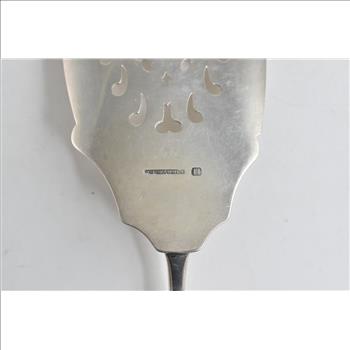 Sterling Silver A E Warner Ornate Monogram Fish Server 13.25