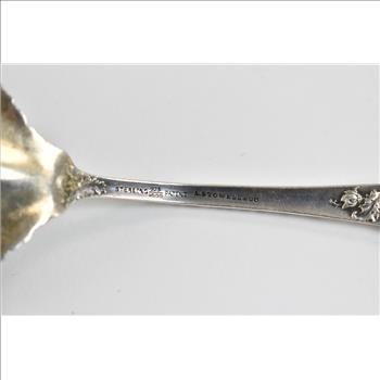 Sterling Silver A Stowell & Co. 1850's Floral Casserole Serving Spoon