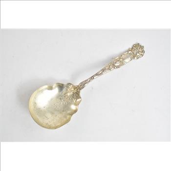 Sterling Silver Alvin Art Nouveau Bridal Rose Pattern Bon Bon Spoon