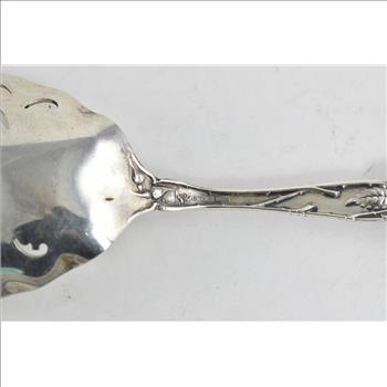 Sterling Silver Alvin Art Nouveau Sterling Rose Motif Serving Fork