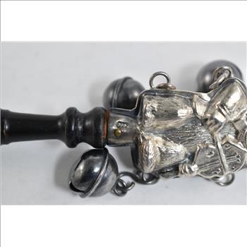 Sterling Silver Antique Cat Played Fiddle Nursery Rhyme Whistle