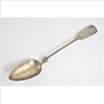 Sterling Silver Antique German Monogram Serving Spoon