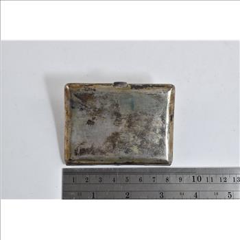 Sterling Silver Antique Thai Dancer Repousse Cigarette Case