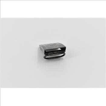 Sterling Silver Art Deco Monogram Pinstripe Vintage Belt Buckle